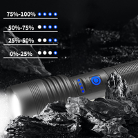 Lampe de poche Led Rechargeable haute puissance XHP70 lanterne à main Usb Zoom à 4 cœurs pour le camping en plein air et en cas d'urgence