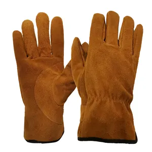 Hot sale waterproof soft comfortable cowhide leather working protective labor leather gloves