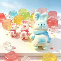 Jouet Squishy Lapin à Oreilles Tombantes en PU à Remontée Lente, Anti-Stress et Décompression pour Adultes, Vente en Gros