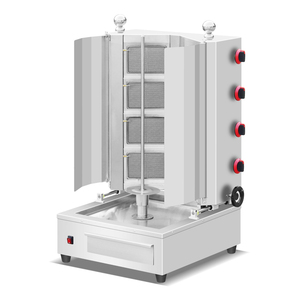 Machine à griller au gaz en acier inoxydable pour <span class=keywords><strong>restaurant</strong></span>, gril à shawarma au propane, gril vertical pour kebab, équipement de cuisine avec 3 brûleurs - Product Image 3