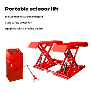 Lève-voiture à ciseaux portable 3000 kg |   Plateforme élévatrice hydraulique mobile pour <span class=keywords><strong>garage</strong></span> domestique avec certificat CE - Product Image 1