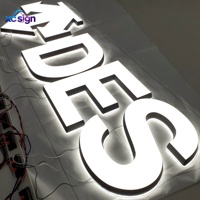 Panneau d'enseigne en acrylique 3D personnalisé, enseigne de restaurant, enseigne commerciale personnalisable à double éclairage, télécommande, rétroéclairage pour la maison ou le bureau