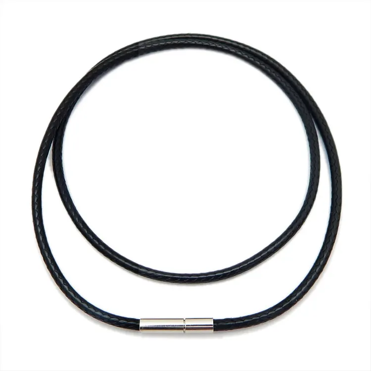 Collar de cordón de alambre de cera, cadena de cuero encerado, con cierre de acero inoxidable, gran oferta ins