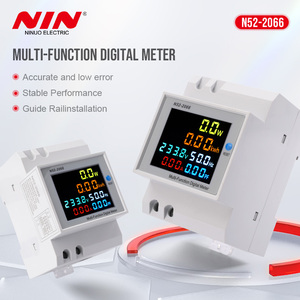 Compteur d'affichage multifonction NIN Din Rail 6 en 1 N52-2066 compteur d'énergie de tension et de courant alternatif avec <span class=keywords><strong>Rese</strong></span> pour usage domestique - Product Image 1