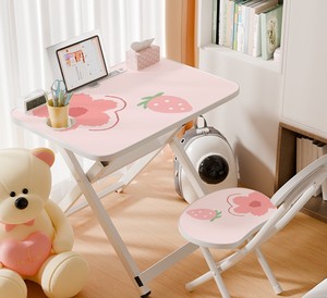 Nhỏ di chuyển đơn giản trẻ em sinh viên cho thuê ký túc xá nhà phòng ngủ đầu giường Bàn học có thể điều chỉnh chiều cao Bàn máy tính văn phòng - Product Image 1