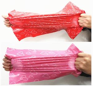 Enveloppes en polyéthylène compostables et biodégradables personnalisées de couleur rose pour l'emballage des vêtements et l'expédition express des entreprises - Product Image 3