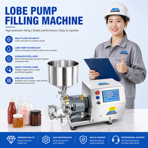 Machine de remplissage semi-automatique Ace pour bouteilles de lotion, cosmétiques, eau, boissons, miel, crème, pâte et liquides - Product Image 3
