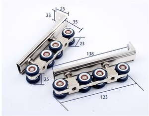 Moderner 8-Rad-Türschienen-Riemenscheiben-Hängebradsatz Werkseitig gelieferter Schiebe rollen für Schiebetüren - Product Image 6