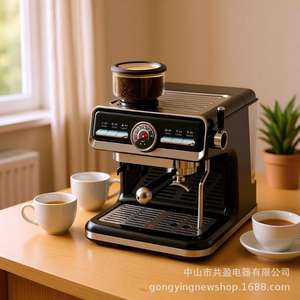 เครื่องชงกาแฟกึ่งอัตโนมัติสไตล์อิตาลี ทำจากสแตนเลส ถังน้ำขนาด 1.2 ลิตร ใช้งานได้หลากหลาย เหมาะสำหรับใช้ในบ้าน เครื่องทำเอสเพรสโซ - Product Image 2