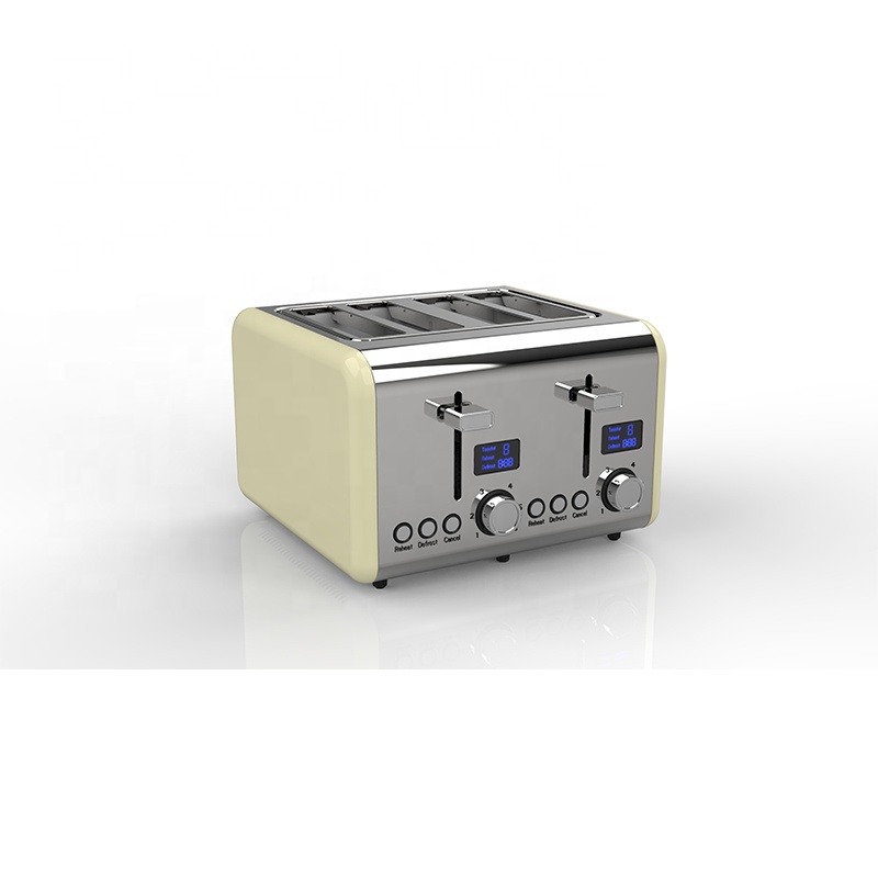 1500 Вт Цифровой Смарт-дисплей 6 хлеб параметров тени нержавеющая сталь 4 ломтика сэндвич тостер хлеба