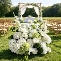 Fleurs artificielles populaires en gros, fleurs d'allée, verdure, guirlandes de fleurs pour le sol, décorations de mariage, centre de table de mariage