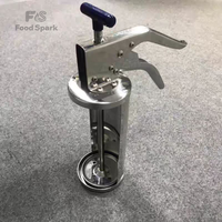 Distributeur de condiments à faible coût, type manuel à pression, en métal, pour sauces, pistolet pulvérisateur de sauce en acier inoxydable