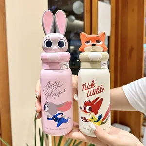 Bình nước giữ nhiệt Kuromi Stitch hoạt hình cho bé, di động, hai ngăn uống, thép 316, kèm ống hút đặc biệt, chuẩn bị cho năm học mới - Product Image 2