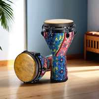 Wholesale Musical Instruments Hand Percussion Drum Colorful Djembe 8/10/12 Inch African Drum Master's Drum Sheepskin Heads