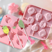 Cartoon-Stil Lutscher Silikon form Lebensmittel qualität Harz für hausgemachte süße Leckereien Nachmittags tee Mühle Käse Stick Geschenk ideen