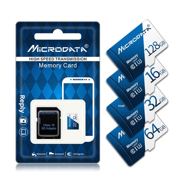 TF for Cards 8GB/16GB/32GB High-speed U3 Storage for Mobile Phones/dashcams Cameras Blue & White