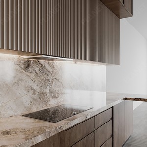 Mobili da <span class=keywords><strong>Cucina</strong></span> Moderni Economici in Legno di Bassa Qualità, Pensili e Base per <span class=keywords><strong>Cucina</strong></span> con Frigorifero - Product Image 4