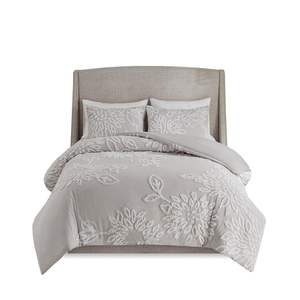 Ensemble de housse de couette florale en chenille de coton tufté DB, 3 pièces - Product Image 3