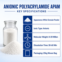 Floculant anionique polyacrylamide APAM pour les stations d'épuration des eaux usées