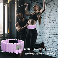 Ceinture de taille lestée en silicone 5LBS avec 36 blocs de poids amovibles, ceinture de poids réglable pour le yoga, la remise en forme à domicile, l'entraînement