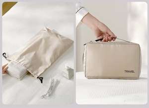 6 pièces de cubes de rangement de voyage matelassés compressibles, sacs de rangement de voyage, organiseurs - Product Image 6