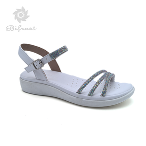 2026 Genuine Leather Heeled Sandals 75mm Wedge Arch <strong>Support</strong> Open <strong>Toe</strong> Dressy Casual for Women - Product Image 3