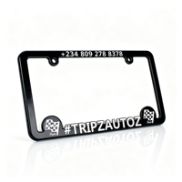 BOLONG Cadre de plaque d'immatriculation en plastique ABS pour voiture, norme américaine, avec logo personnalisé imprimé, support de plaque d'immatriculation noir, taille américaine, vente chaude