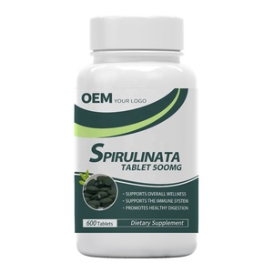 Comprimés de spiruline 500 mg à marque privée OEM avec chlorophylle, protéine végétale, superaliment, nutrition quotidienne pour adultes actifs - Product Image 1