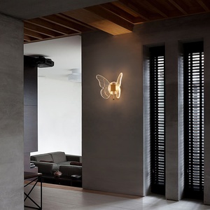 Lampe murale LED papillon, <span class=keywords><strong>design</strong></span> pour chambre à coucher, couloir, décoration murale, lumière pour chambre à coucher, salon, salle à manger - Product Image 3