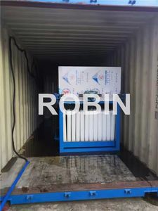 1 Ton mesin es blok industri, penyimpanan 220V Air udara pendingin 500kg untuk mesin es krim pompa Motor gir PLC Bearing Emerson - Product Image 5