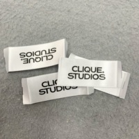 Accessoires vestimentaires : Étiquettes de col imprimées pour vêtements de marque privée, étiquettes principales personnalisées en tissu satiné et coton imprimé pour vêtements pour enfants