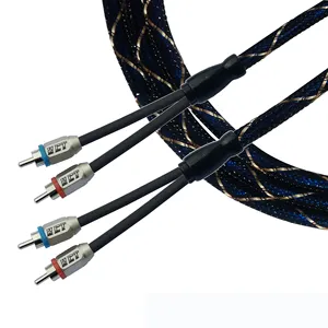 RCA Cabo הזרקה 2RCA AV אודיו טהור נחושת Kabel AV Cavo גבוהה סוף באיכות באיכות Hifi זהב מצופה 2 RCA כבל