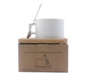 Bán buôn trống thăng hoa cà phê Mug <span class=keywords><strong>Set</strong></span> với muỗng và tre Coaster - Product Image 3