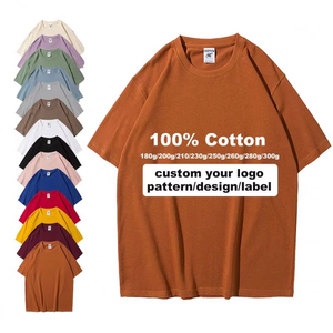 Camiseta de 260 g/m² para hombre, 100% algodón, cuello oversize, hombros caídos, camiseta lisa de estilo urbano, ropa de trabajo de alta resistencia, camiseta personalizable. - Product Image 1