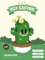 CLC8945-8953 Ensemble de construction de cactus en micro-particules, modèle éducatif à assembler pour exposition, jouets et cadeaux pour enfants