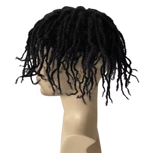 ใหม่ Passion Twist ถักโครเช<span class=keywords><strong>ต</strong></span>์ถักเปียคุณภาพสูงผมแพทช์สําหรับชายอินเดียผมฉีดผิวผู้ชายT Opper Toupee - Product Image 5