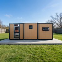 Casa Contenedor de Vidrio de Doble Ala Expandible, Villa Prefabricada con Dormitorios a Precio de Fábrica, se Despliega en 3 Veces su Tamaño en 10 Minutos