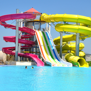 大人の屋外ウォータースポーツ商業アクアテーマパーク機器リゾート場所カスタムグラスファイバーウォータースライドグループ - Product Image 4