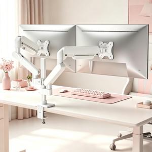<span class=keywords><strong>Support</strong></span> <span class=keywords><strong>double</strong></span> moniteur à mouvement complet en alliage d'aluminium avec bras à ressort à gaz et fixation par pince de bureau pour <span class=keywords><strong>écran</strong></span>s de 17 à 35 <span class=keywords><strong>pouces</strong></span> - Product Image 2