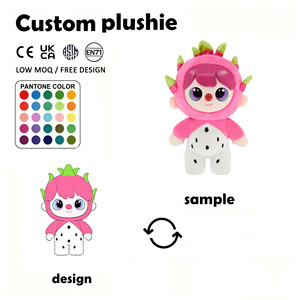 Peluche personnalisée Dragon Fruit avec visage en vinyle souple, jouet en peluche pour boîte mystère tendance, cadeaux pour enfants - Product Image 1