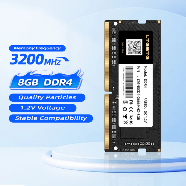 8GB DDR4 2666MHz ECC SODIMM RAM 1.2V Desktop Gaming Server Memory Module High Compatibility Low Power Upgrade