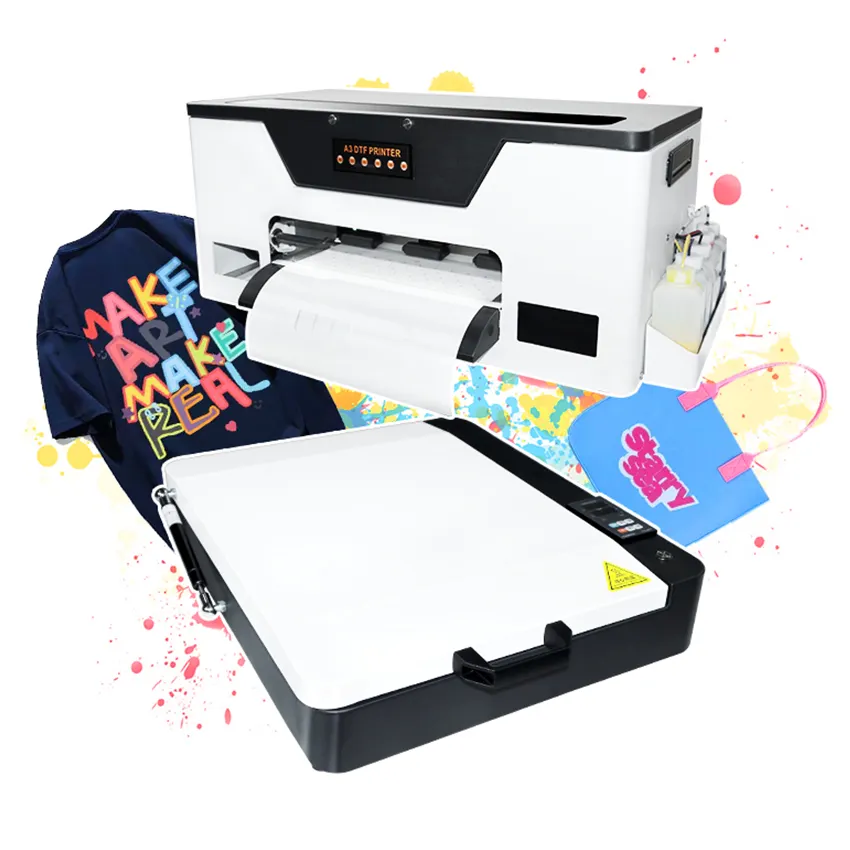 2023 Hete Verkoop 30Cm Dtf Inkjet Printer Met Schudpoeder Voor Inkjetprinter Huisdierfolie Warmteoverdracht Printer + Droger