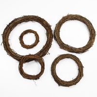 Couronne de vigne en rotin naturel faite à la main, écologique, décorative, en brindilles de bois, pour Pâques, remise de diplôme, Halloween, porte et maison
