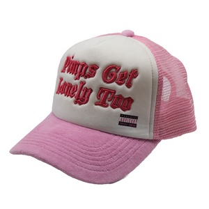 <span class=keywords><strong>Otto</strong></span> su misura 5 pannelli ricamati 3D in velluto a tesa curva regolabile cappelli <span class=keywords><strong>da</strong></span> camionista di alta qualità in maglia schiuma stili personalizzabili - Product Image 3