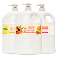 Gel Douche Corporel Hydratant et Blanchissant au Lait de Chèvre, Papaye et Citron, 2,08 L, Personnalisé en Usine, Vente en Gros pour Femme