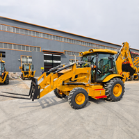 Pengiriman Gratis Backhoe Excavator Loader Traktor Baru Retroexcavadora Jcb Mini Backhoe Loader 4x4 Wheel Backhoe Loader