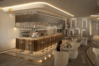 Conception réaliste de restaurants, design de comptoirs de bar de salon d'hôtel de luxe, fabrication de mobilier moderne pour bars et restaurants