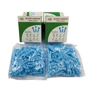 Lanceta de sangre desechable estéril One Step Twist con dispositivo de seguridad para pruebas de cuidado de salud en el hogar - Product Image 1