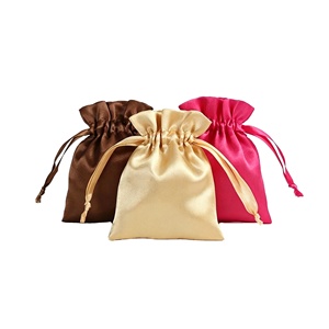 Pochette en satin de soie recyclable avec cordon de serrage pour lunettes, cadeau, rangement anti-poussière, petite pochette durable - Product Image 1