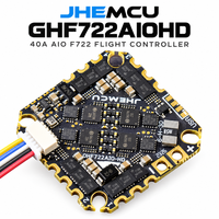 Contrôleur de vol JHEMCU GHF722AIOHD 40A AIO F722 pour drone FPV Betaflight HD OSD 2S 6S DShot600 I2C LED Métal